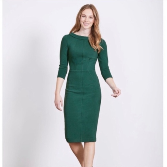 Boden Teal Midi Dress - Picture 2 of 13
